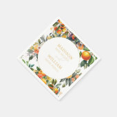 Oranje Citrus Fruit Wedding Servet (Hoek)