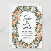 Oranje Citrus groen Bewaar de data Kaarten (Voorkant)