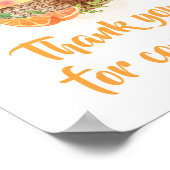 Oranje Citrus Little Cutie Bedankt voor je komst Poster (Hoek)