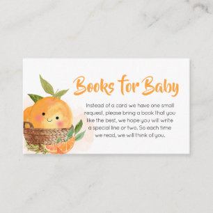 Oranje Citrus Little Cutie Boeken voor Baby Informatiekaartje
