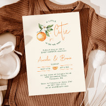 Oranje Citrus Little Cutie Couples Baby shower