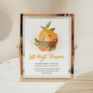 Oranje Citrus Little Cutie Late Night Luiers Poster
