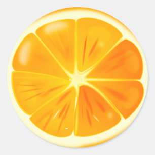 Oranje Citrus Slice Sticker Pack