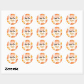 Oranje Citrus Slice Summer Dank u Ronde Sticker (Vel)