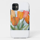 Oranje Citrus Tulips Hoesje-Mate iPhone Case (Achterkant)