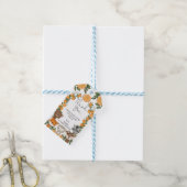 Oranje Citrus Woodland Zomer Baby shower Gunsten Cadeaulabel (Met Touw)