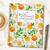 Oranje Citrus Zomer Bloemen Botanisch Receptenboek Notitieboek