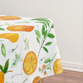 Oranje citrus zomerbloem botanisch patroon tafelkleed (Voorbeeld)
