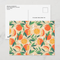 Oranje citrusvrucht retro patroon