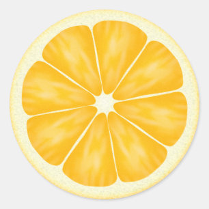 Oranje citrusvruchten ronde sticker
