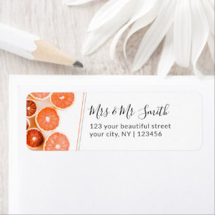 Oranje citrusvruchtendement etiket