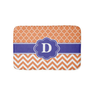 Oranje Clover Chevron Monogram Bathmat Badmat
