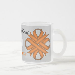Oranje Clover Ribbon Tmpl van Kenneth Yoncich Matglas Koffiemok