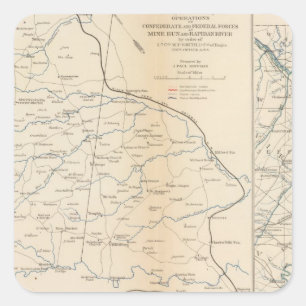 Oranje Co., Va, Mijnbouw, Rapidan Vierkante Sticker