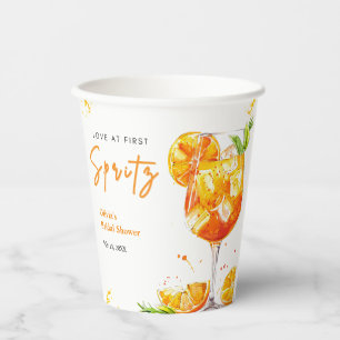 Oranje Cocktail Liefde Op De Eerste Spritz Bruidsd Papieren Bekers