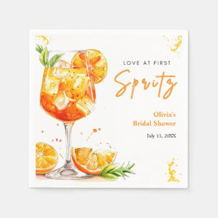 Oranje Cocktail Liefde Op De Eerste Spritzer Bruid Servet