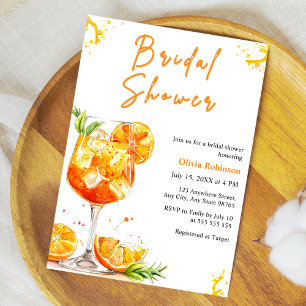 Oranje Cocktails Aperol Spritz Bruiloftsborrel Kaart