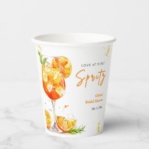 Oranje Cocktails Liefde Op De Eerste Spritz Bruids Papieren Bekers