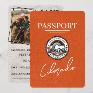 Oranje Colorado Passport Save The Date