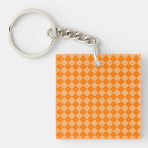 Oranje Combinatie Diamant Patroon door STaylor Sleutelhanger