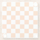 Oranje controllerpatroon voor Retro Checkerboard Glazen Onderzetter (Achterkant)