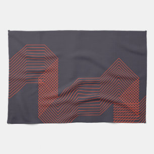 Oranje, coole, eenvoudige driehoekige decoratieve theedoek
