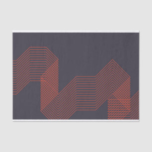 Oranje, coole, eenvoudige driehoekige decoratieve tissuepapier