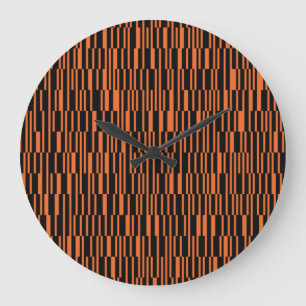 Oranje, coole, trendy, moderne geometrische grafis grote klok