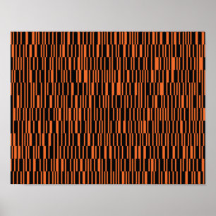 Oranje, coole, trendy, moderne geometrische grafis poster