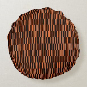 Oranje, coole, trendy, moderne geometrische grafis rond kussen