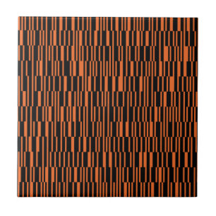 Oranje, coole, trendy, moderne geometrische grafis tegeltje