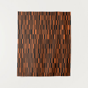 Oranje, coole, trendy, moderne geometrische grafis wandkleed
