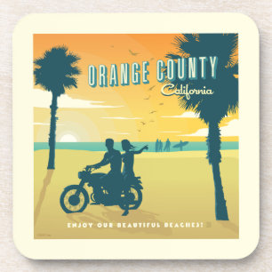 Oranje County, Californische stranden Bier Onderzetter