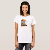Oranje Cowboy Boot Gradup Cap & Flowers T-shirt (Voorkant volledig)