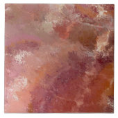 Oranje Craquelé Pastel Keramische Tegel Tegeltje (Voorkant)