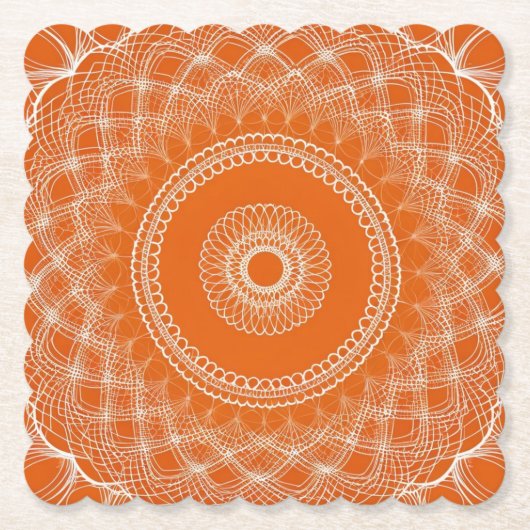 Oranje Cream Kartonnen Onderzetters (Voorkant)