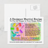 Oranje Cream Sickletini Ice Cream Martini Briefkaa Briefkaart (Voorkant / Achterkant)