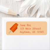 Oranje Creamsicle Popsicle Return Address Labels (Insitu)