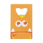 Oranje creditcard voor Monster Face Open Kredietkaart Flessenopener (Achterkant)
