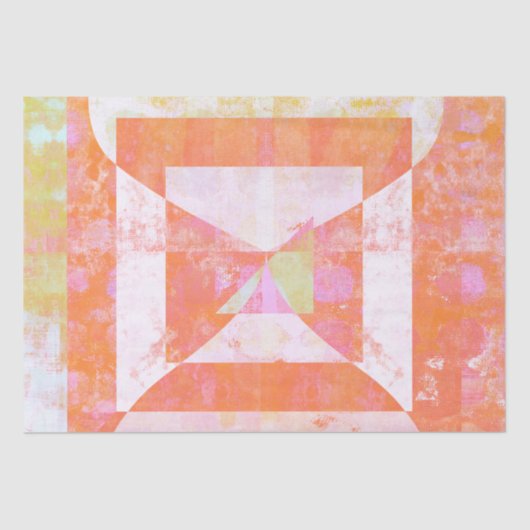 Oranje Crush #1 Gemengde Media Tissue Papier (Voorkant)