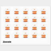 Oranje Cupcake Coordinating Envelope zegels (Vel)