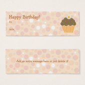 Oranje Cupcake Gift Label Mini Visitekaartjes (Voorkant /achterkant)