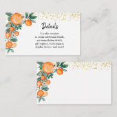 Oranje Cutie Citrus Details Behuizing Kaarten (Voorkant / Achterkant)