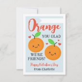 Oranje Cuties Classroom Valentijnsdag Kaart (Voorkant)