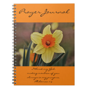 Oranje Daffodil Prayer Journal 1:4 Notitieboek