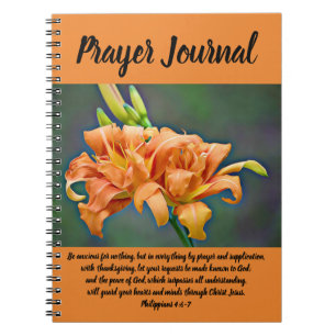 Oranje dag Lilies Prayer Journal Notitieboek
