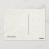 Oranje Dahlia en Ladybug Briefkaart (Achterkant)