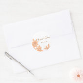 Oranje Daisies Wedding Envelope zegels (Envelop)