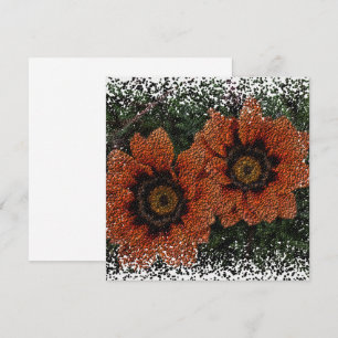 Oranje Daisy Balls Flat Kaart