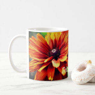 Oranje Daisy Flower Personalized Koffiemok